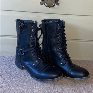 Rampage Black Combat Boots